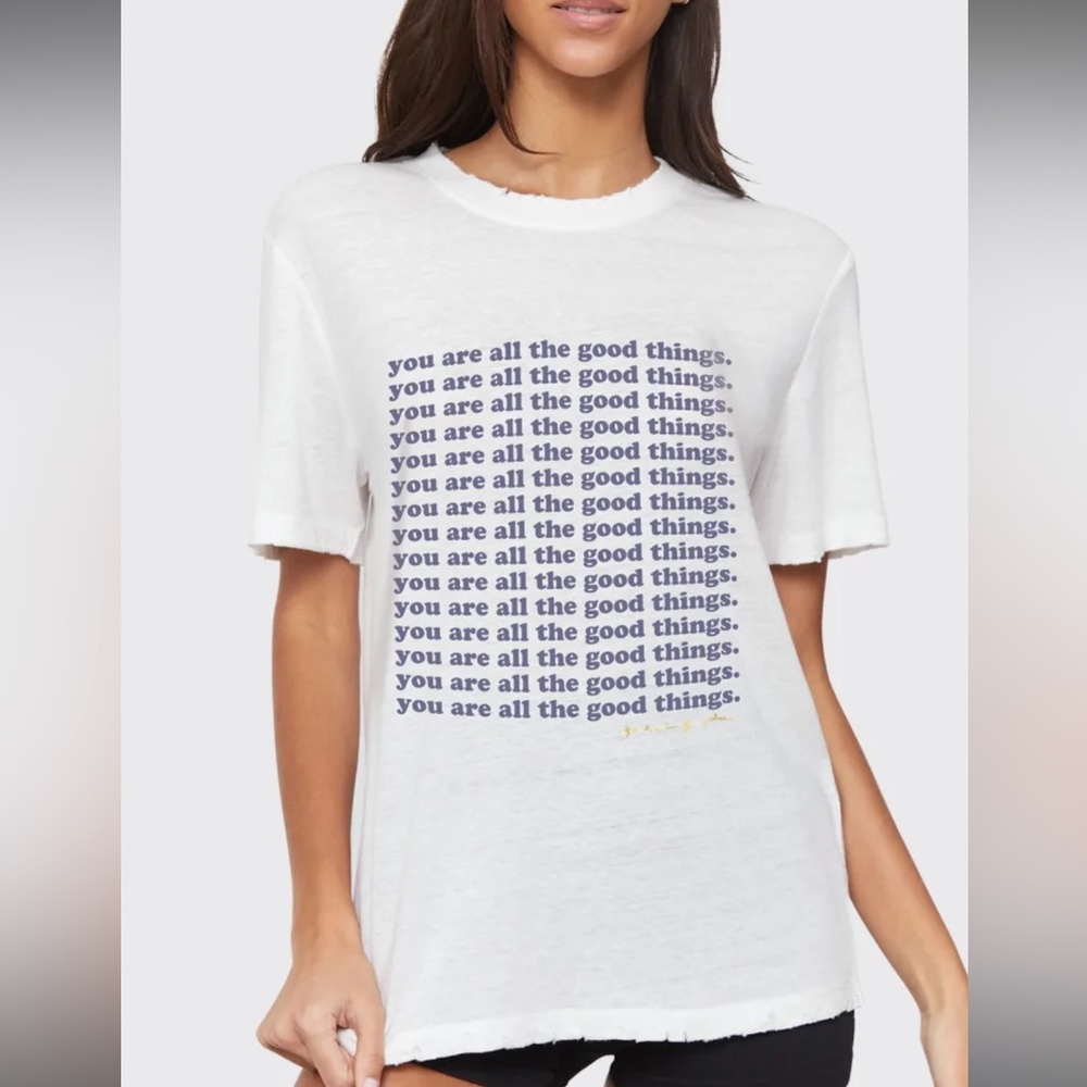 Spiritual Gangster “ YOU ARE ALL GOOD THINGS” raw edge tee XL